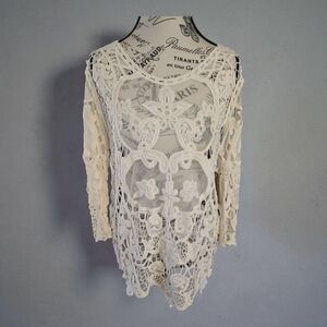 Elegant‎ Cream Lace Blouse